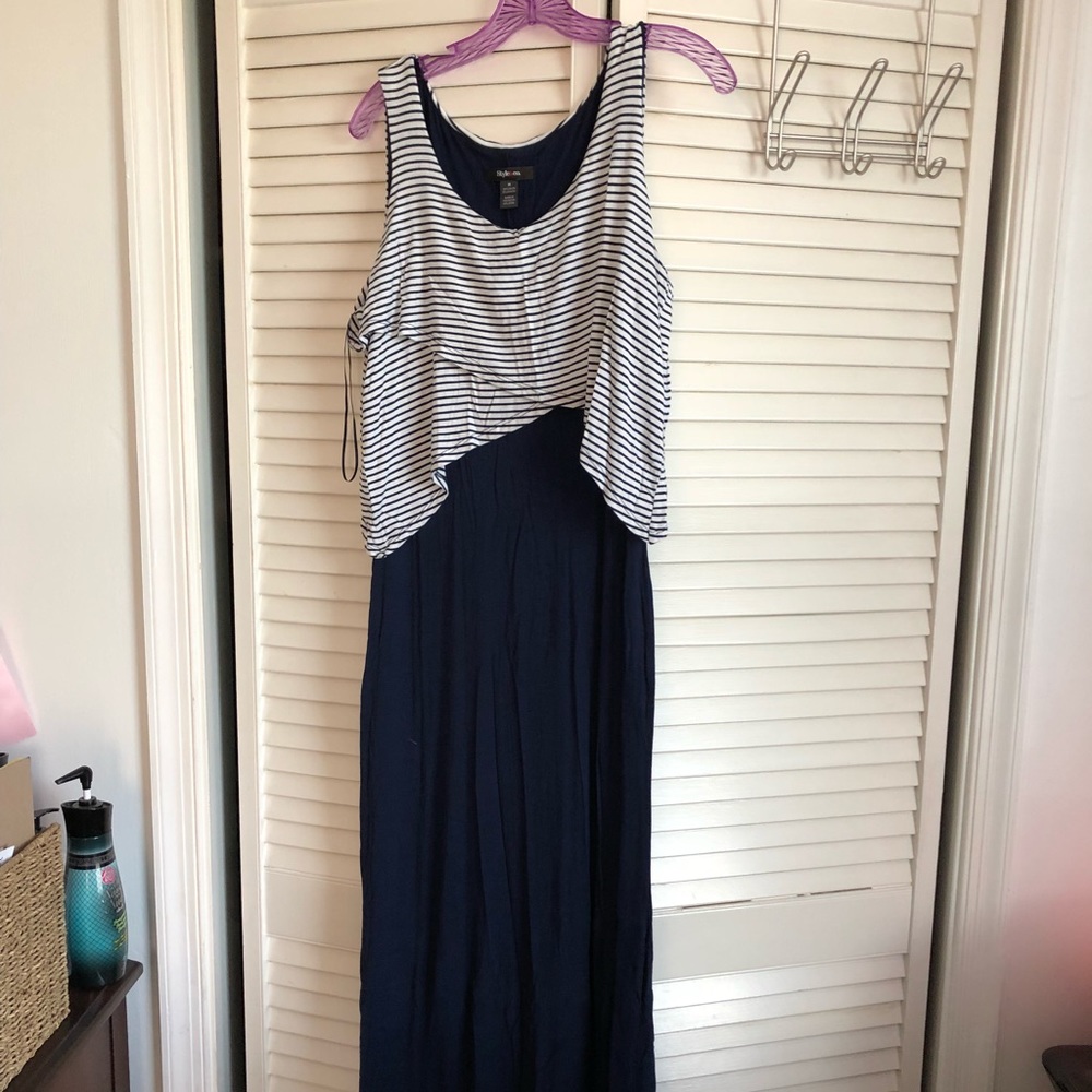 Long Navy Blue Maxi Dress